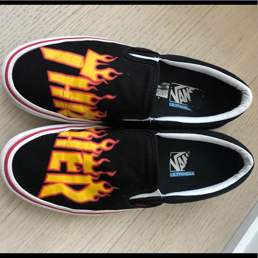 Vans x Thrasher Slip-On Pro Black Skate Shoes